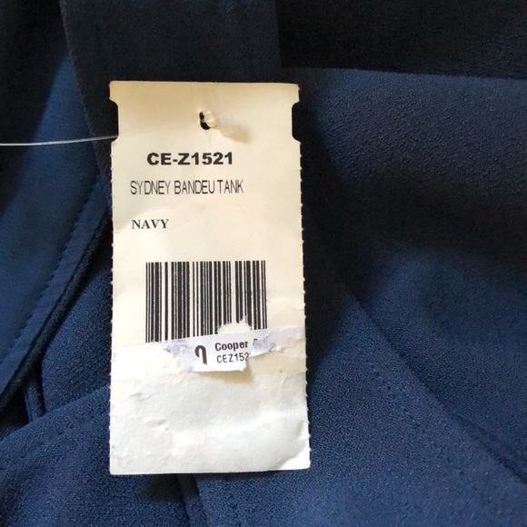 NWT women’s bandeau tank by Cooper & Ella.  Sz Large.  Zips up back.  Polyester - Picture 9 of 9